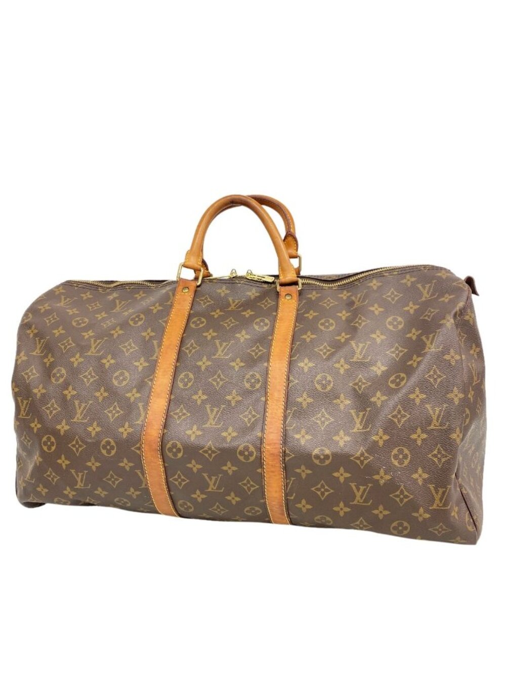 Louis Vuitton Boston Bag Monogram Keepall 55 Brown